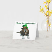 Note Card Basset Hound Happy St.Patrick's Karte (Gelbe Blume)