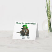 Note Card Basset Hound Happy St.Patrick's Karte (Vorderseite)