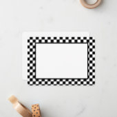 Note Card-Black & White Checkers Mitteilungskarte (Vorderseite/Rückseite Beispiel)