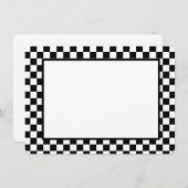Note Card-Black & White Checkers Mitteilungskarte (Vorne/Hinten)
