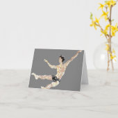 Note Card Blank inside/ Ballet Dancer Karte (Gelbe Blume)