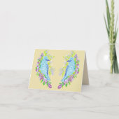 Note Card Blank inside / Blue Birds Karte (Vorderseite)