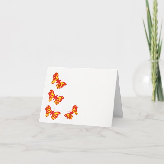 Note Card Blank inside Butterflies Karte (Vorderseite)