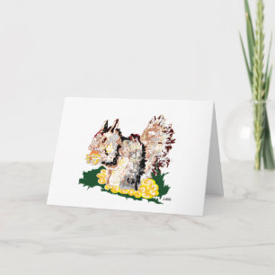 Note Card Blank inside : Eichhörnchen Nutes Karte