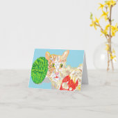 Note Card Blank inside /Kitten Karte (Gelbe Blume)