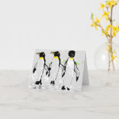 Note Card Blank Inside Pinguin Karte (Gelbe Blume)