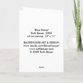 Note Card: "Blue Horse" Karte (Rückseite)