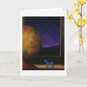 Note Card: "Blue Horse" Karte (Gelbe Blume)