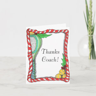 Note Card - Candy Cane Tennis Feiertagskarte