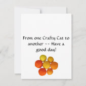 Note Card - Crafty Cat Mitteilungskarte (Rückseite)