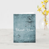 Note Card Deep Blue Steampunk Bird Cards Karte (Gelbe Blume)