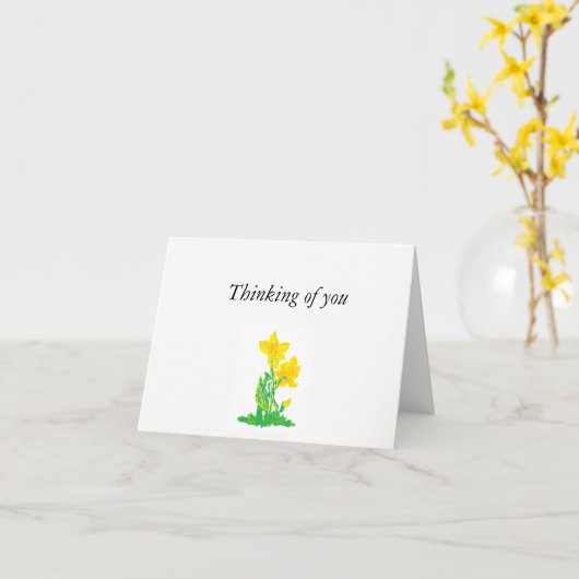 Note Card : Denken Sie an Sie Karte (Gelbe Blume)