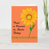 Note Card Finden Sie einen Grund zum Lächeln der h Karte (Vorderseite)