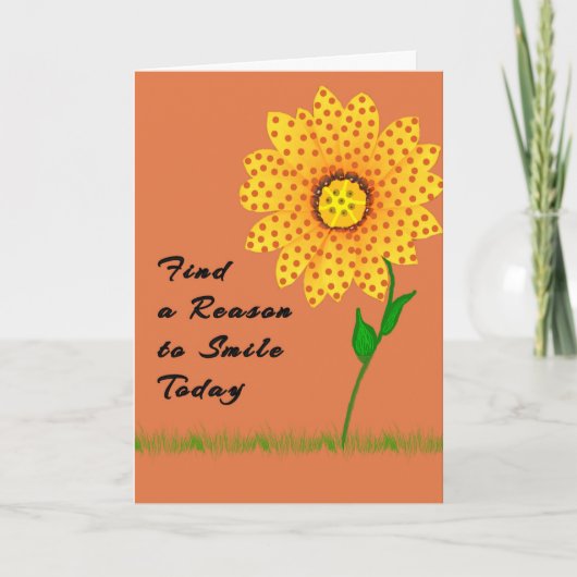 Note Card Finden Sie einen Grund zum Lächeln der h Karte (Vorderseite)