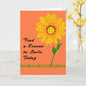 Note Card Finden Sie einen Grund zum Lächeln der h Karte (Gelbe Blume)