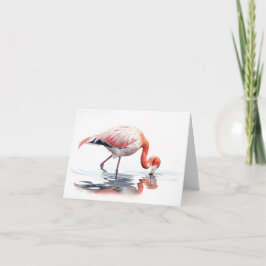 Note Card Flamingo Karte