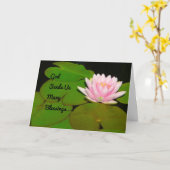 Note Card for Sister, Many Sessings Water Lily Karte (Gelbe Blume)