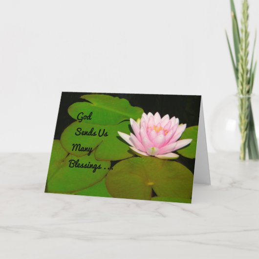 Note Card for Sister, Many Sessings Water Lily Karte (Vorderseite)