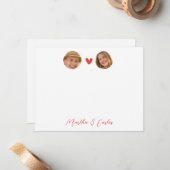 Note Card für benutzerdefinierte Paare mit Foto Mitteilungskarte (Vorderseite/Rückseite Beispiel)