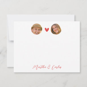 Note Card für benutzerdefinierte Paare mit Foto Mitteilungskarte