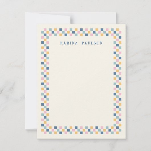 Note Card für den Schreibtisch des Checkerboards - Mitteilungskarte (Vorderseite)