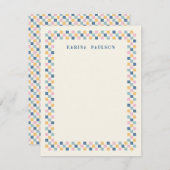 Note Card für den Schreibtisch des Checkerboards - Mitteilungskarte (Vorne/Hinten)