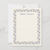 Note Card für den Schreibtisch des Schachbrettbild Mitteilungskarte (Vorderseite)