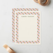 Note Card für den Schreibtisch des Schachbrettbild Mitteilungskarte (Vorderseite/Rückseite Beispiel)