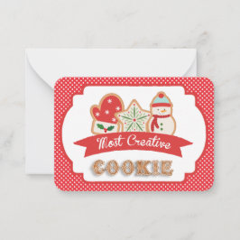 Note Card für die meisten kreativen Cookies Mitteilungskarte