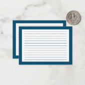 Note Card für einfache Line Ruled Index-Studie Mitteilungskarte (Vorderseite/Rückseite Beispiel)
