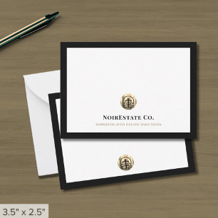 Note Card für elegante Beruflich Gold-Logos Mitteilungskarte