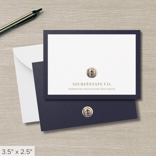 Note Card für elegante Beruflich Gold-Logos Mitteilungskarte
