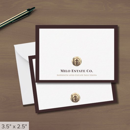 Note Card für elegante Beruflich Gold-Logos Mitteilungskarte