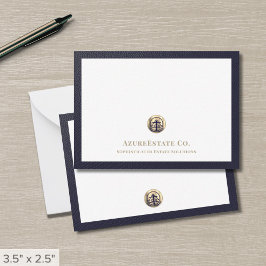 Note Card für elegante Beruflich Gold-Logos Mitteilungskarte