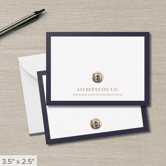 Note Card für elegante Beruflich Gold-Logos Mitteilungskarte