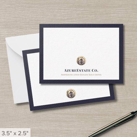 Note Card für elegante Beruflich Gold-Logos Mitteilungskarte