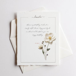 Note Card für Elegante Blume Persönliche Chic Stat Mitteilungskarte