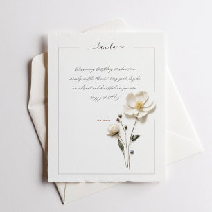 Note Card für Elegante Blume Persönliche Chic Stat Mitteilungskarte