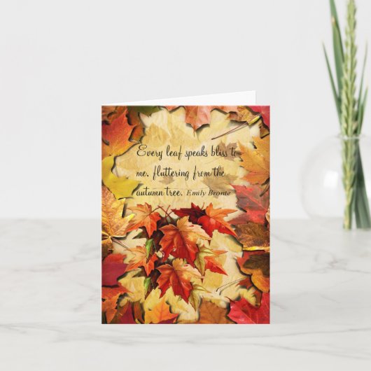 Note Card für Herbst Karte (Vorderseite)