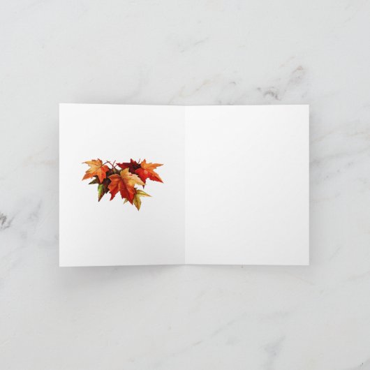 Note Card für Herbst Karte (Innenseite)