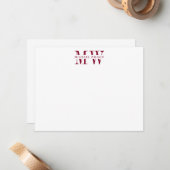 Note Card für muffe Burgundy Monogram Mitteilungskarte (Vorderseite/Rückseite Beispiel)