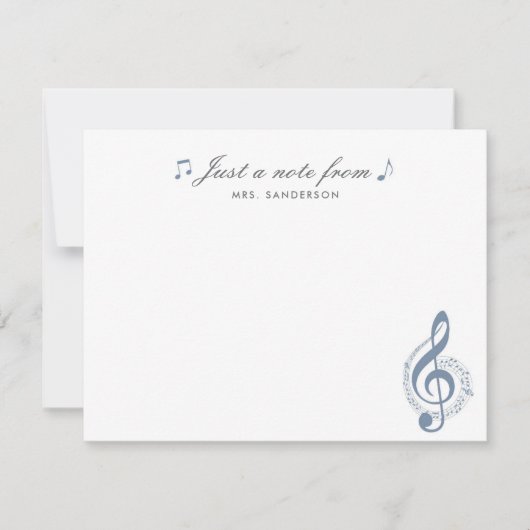 Note Card für Musiklehrer Stationery Set Mitteilungskarte (Vorderseite)