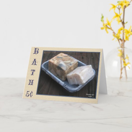 Note Card für primitive Bath Soaps Karte (Gelbe Blume)