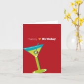 Note Card_Happy Birthday Martini Karte (Gelbe Blume)