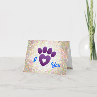 Note Card - I Liebe You just be paws Karte