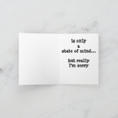 Note Card "I'm Sorry" Karte (Innenseite)