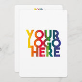 Note Card-Karte für Unternehmen mit weißem, einfac Dankeskarte (Vorne/Hinten)