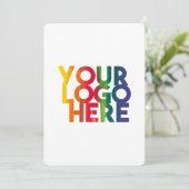 Note Card-Karte für Unternehmen mit weißem, einfac Dankeskarte (Stehend Vorderseite)