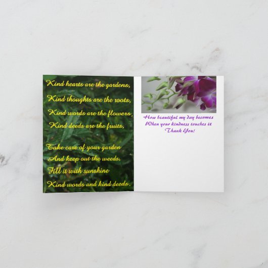Note Card Kindness Garden Dankeskarte (Innenseite)