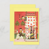 Note Card King of Hearts Vintag Illustration Dankeskarte (Vorne/Hinten)